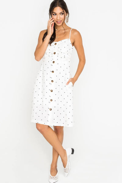 Rachel Accent Buttoned Midi Dress - Rude Society