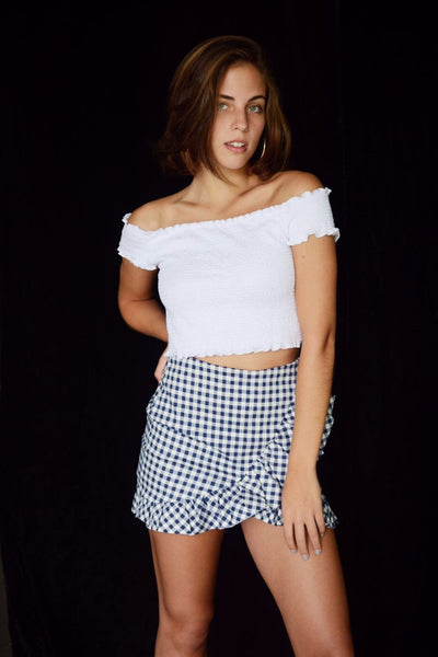 GINGHAM RUFFLE SKORT - Rude Society